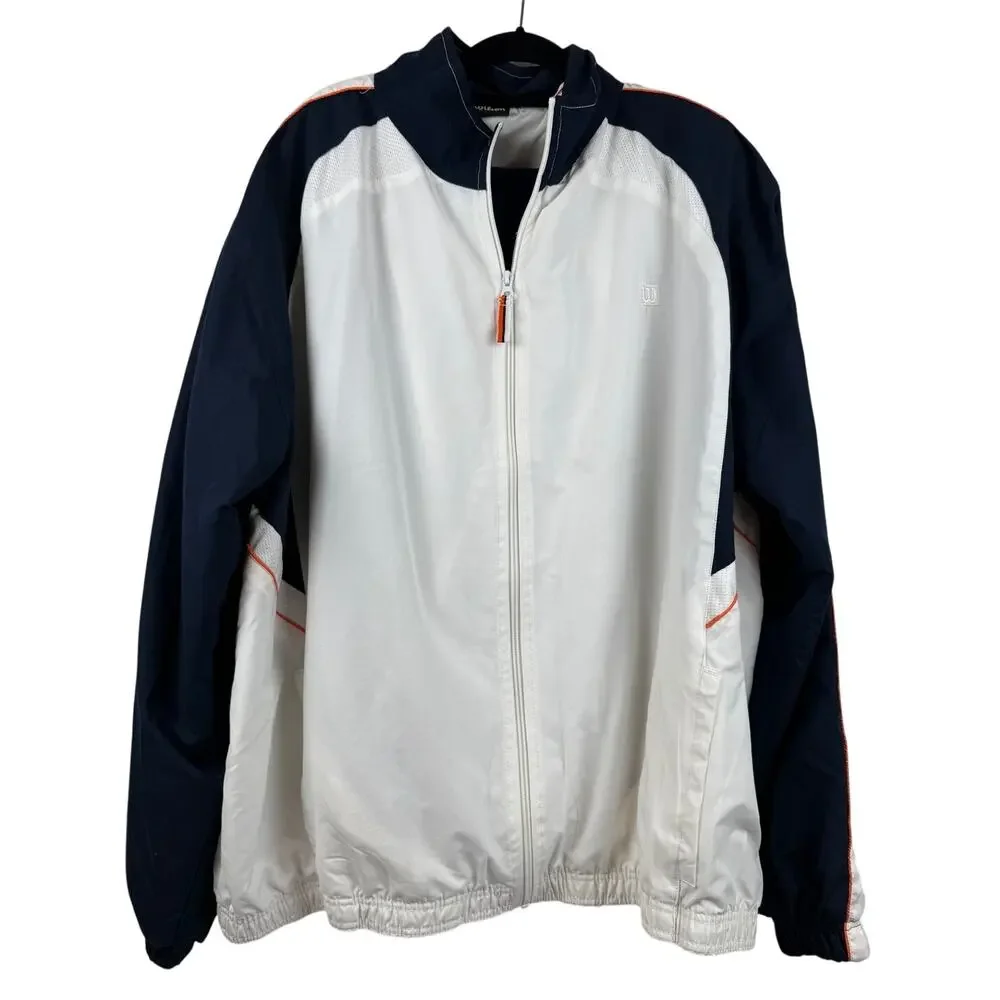 Wilson Tracksuit Set Jacket Pants Mens 4XL Blue White Athletic Windbreaker